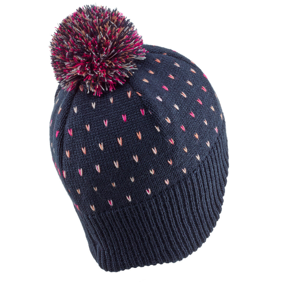 Gorro de esquí cálido con protección para orejas azul marino para niños - Image 5
