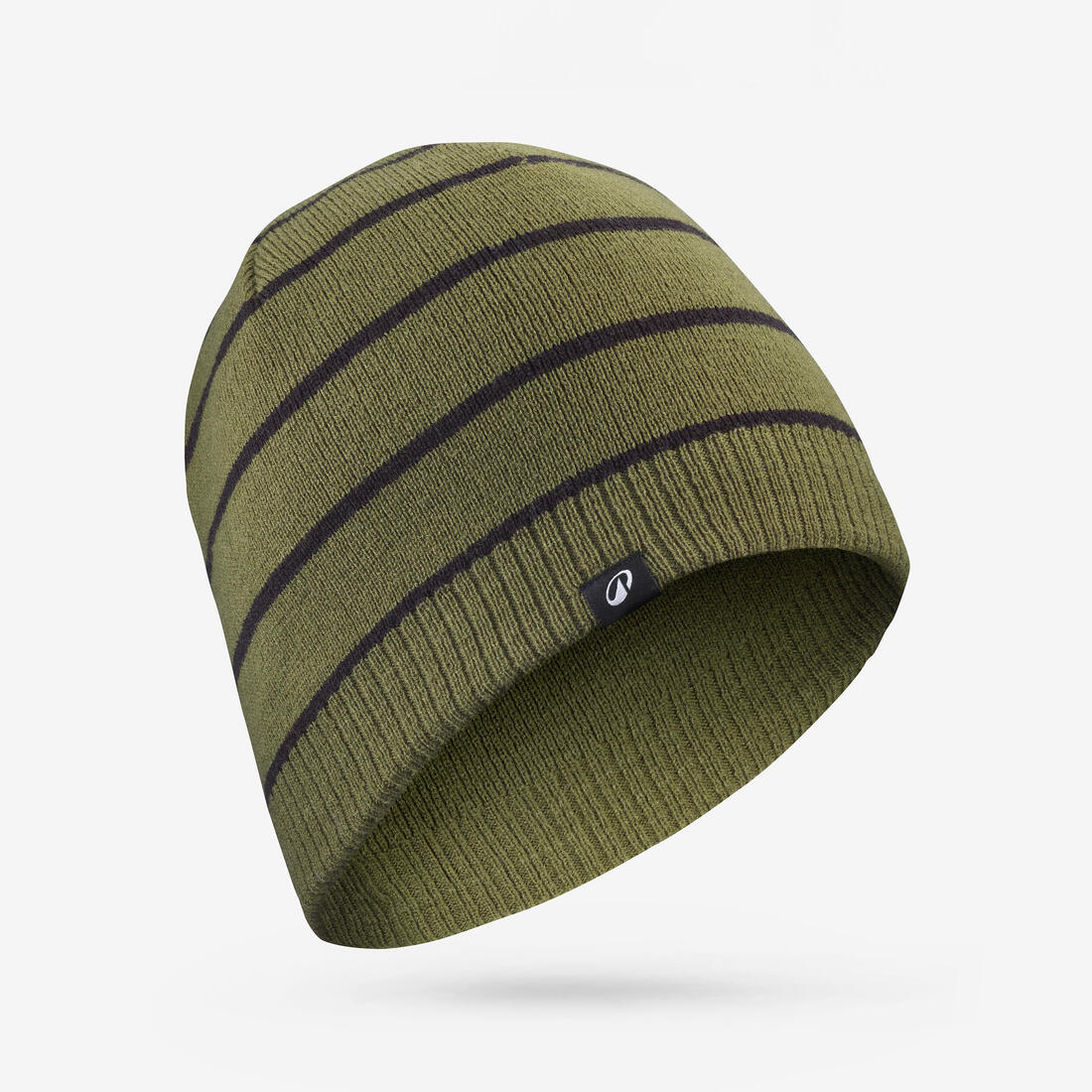 Gorro de esquí caqui con negro para adulto Simple 100