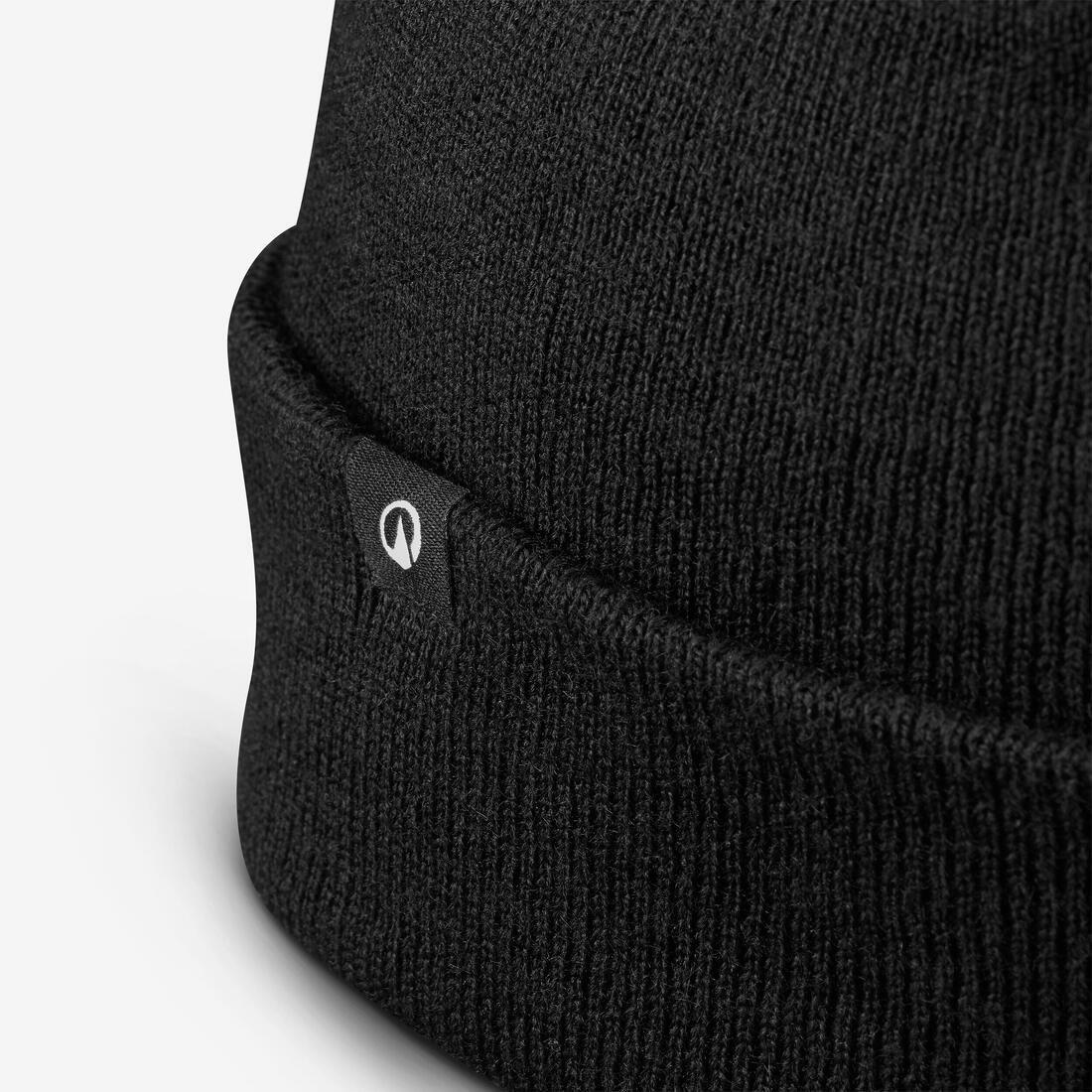 Gorro de esquí con doblez negro para adulto Rider 500 - Image 2