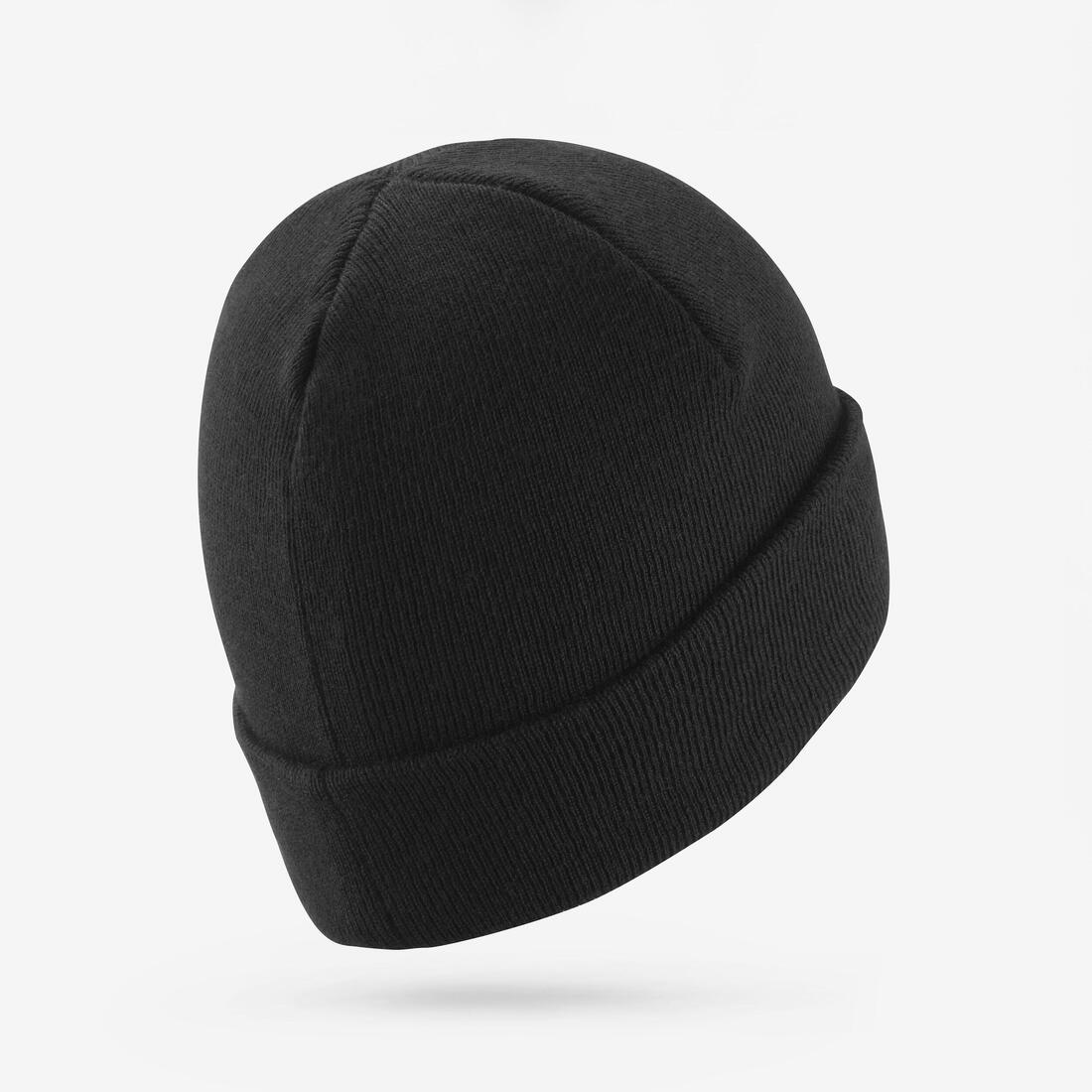 Gorro de esquí con doblez negro para adulto Rider 500 - Image 3