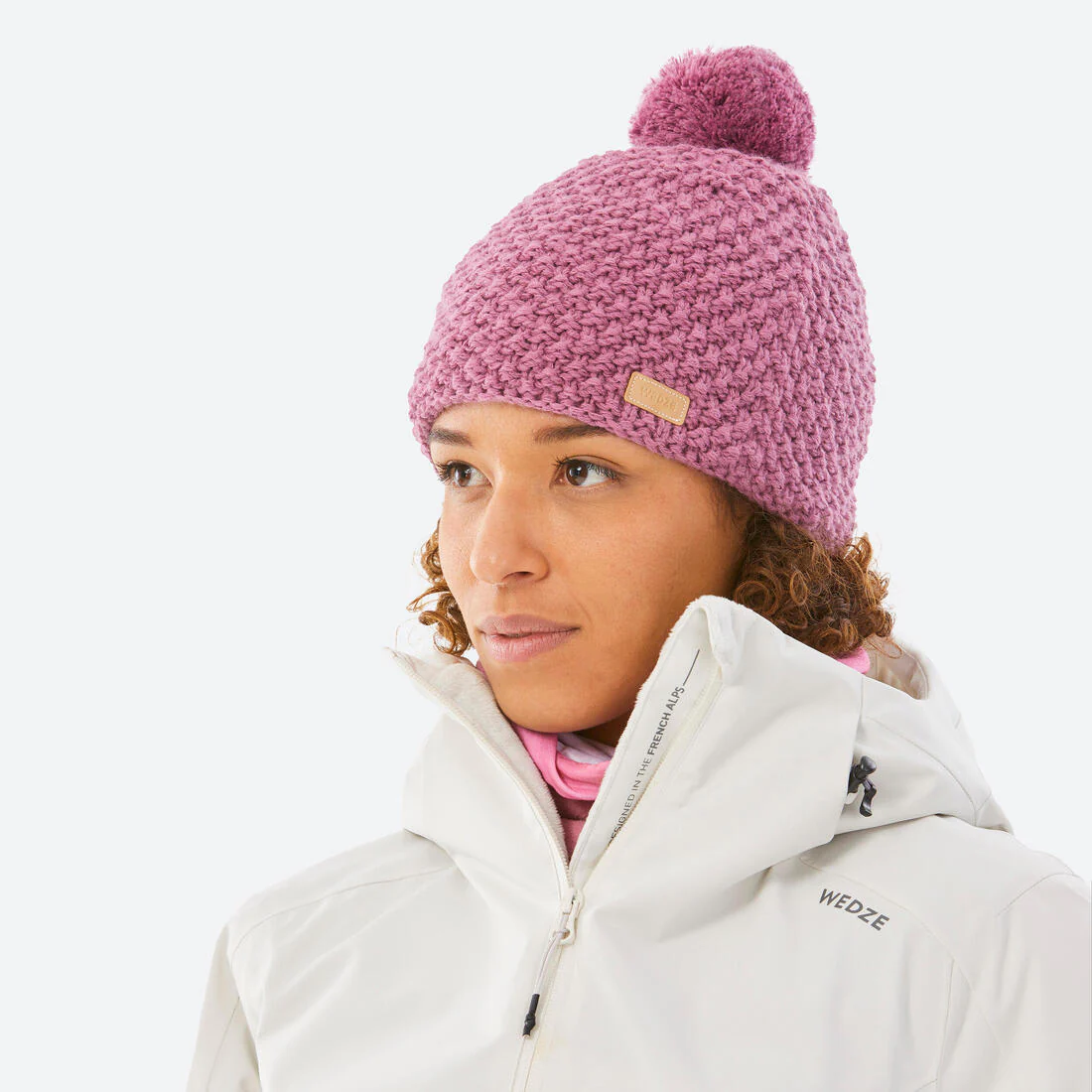 Gorro de esquí hecho en Francia violeta para adulto Timeless 500 - Image 7