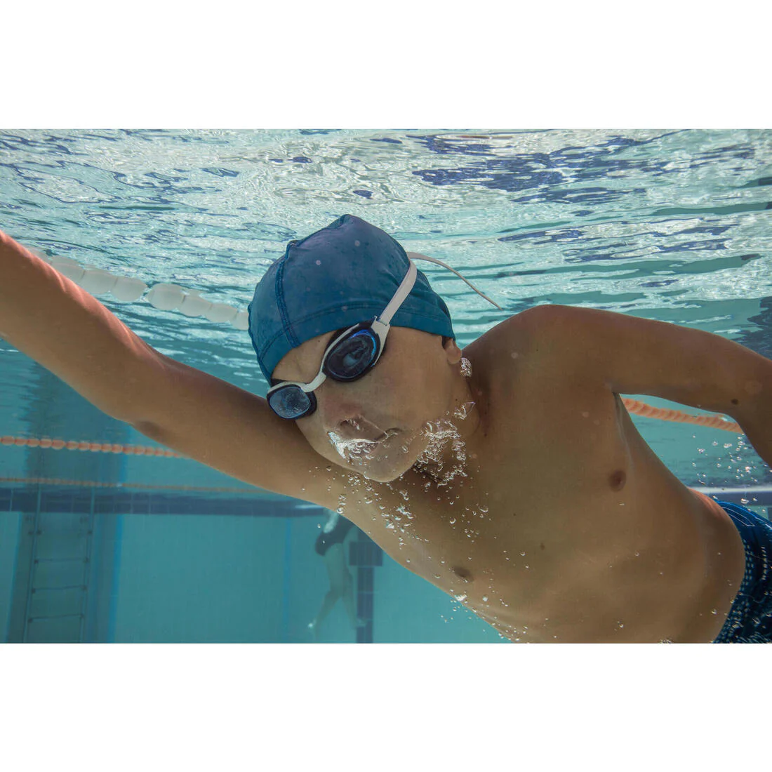 Gorro de natación de punto revestido talla M azul - Image 10