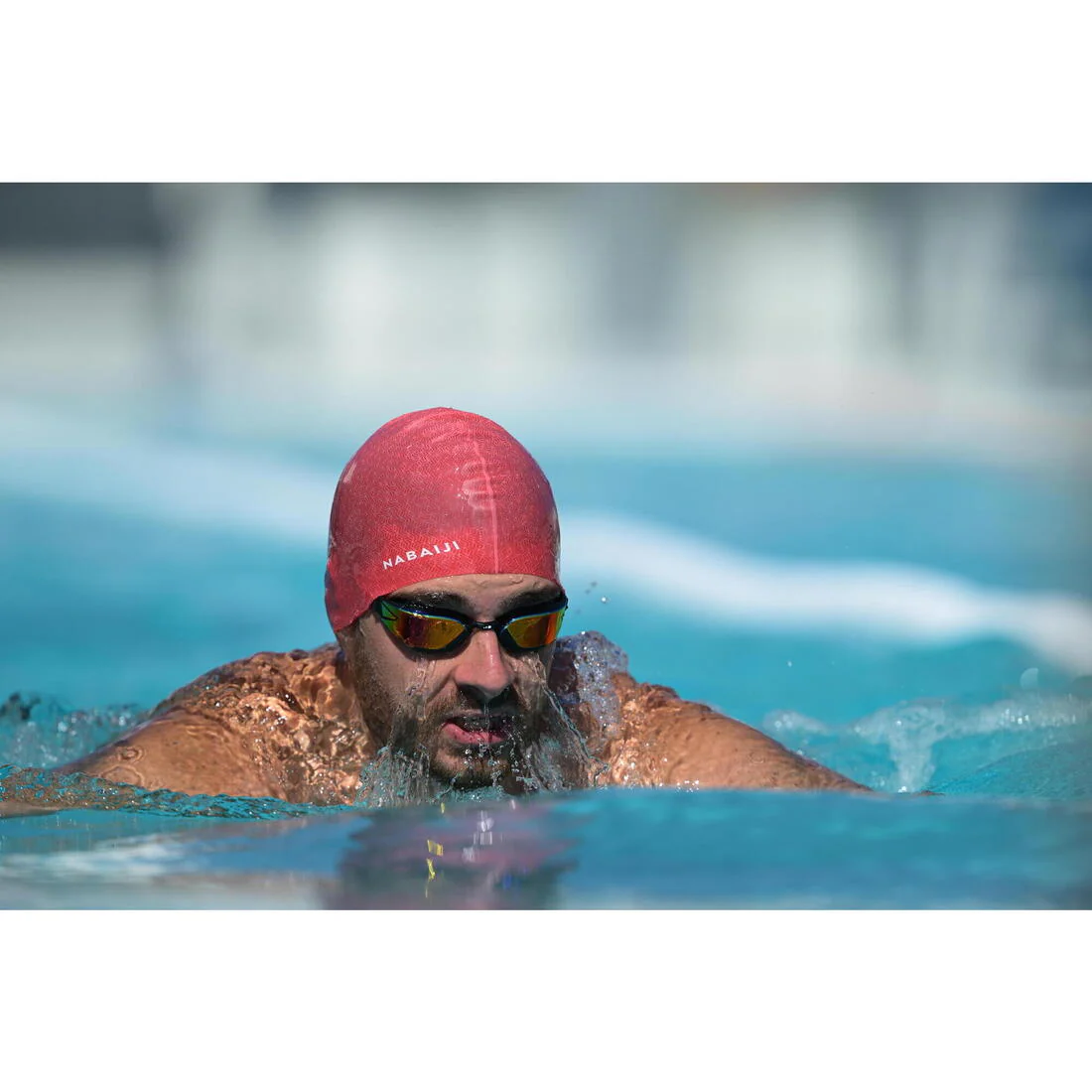 Gorro de natación de silicón negro con verde geol unitalla - Image 33