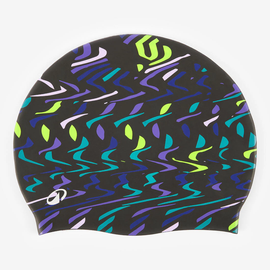 Gorro de natación de silicón negro con verde geol unitalla - Image 5