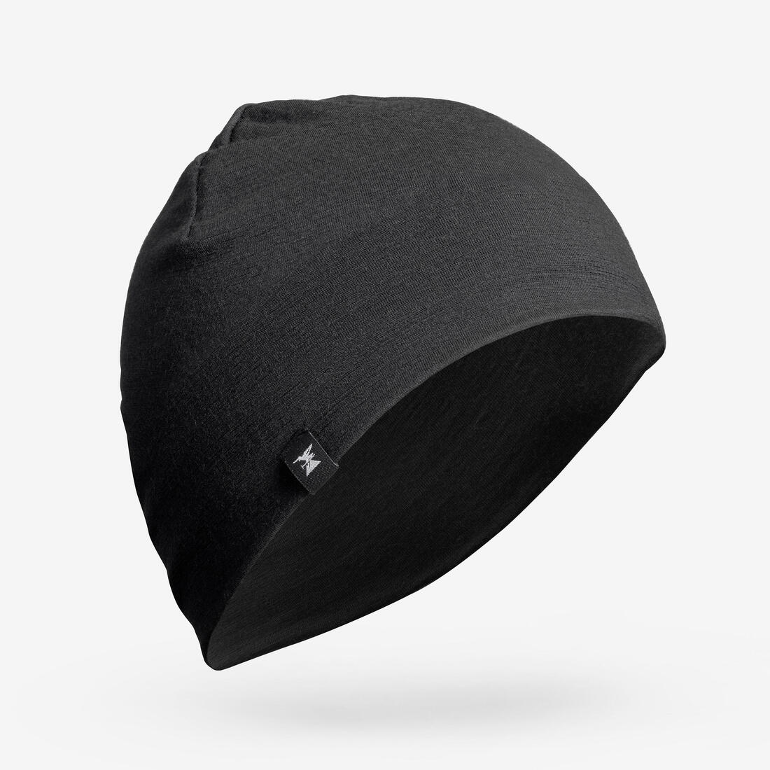 Gorro de trekking de lana merina negro MT500