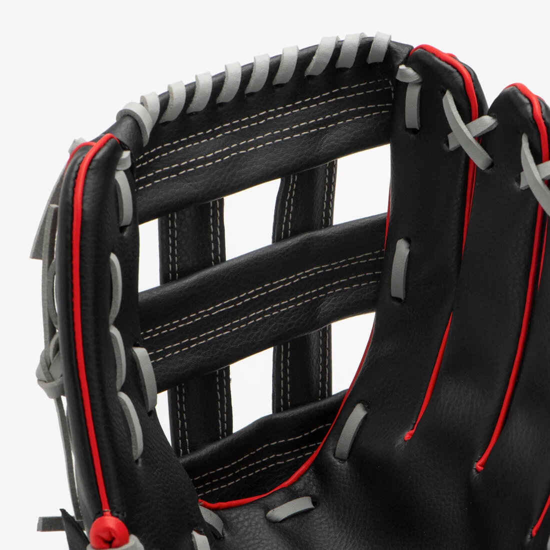 Guante de béisbol de lanzamiento para diestros Adulto - BA100 Negro Rojo - Image 5