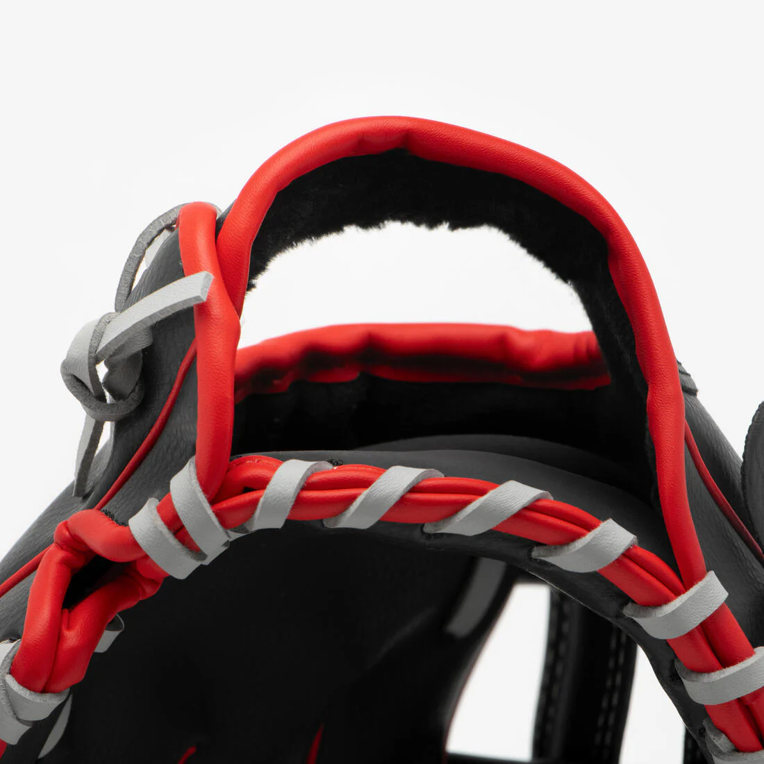 Guante de béisbol de lanzamiento para diestros Adulto - BA100 Negro Rojo - Image 7