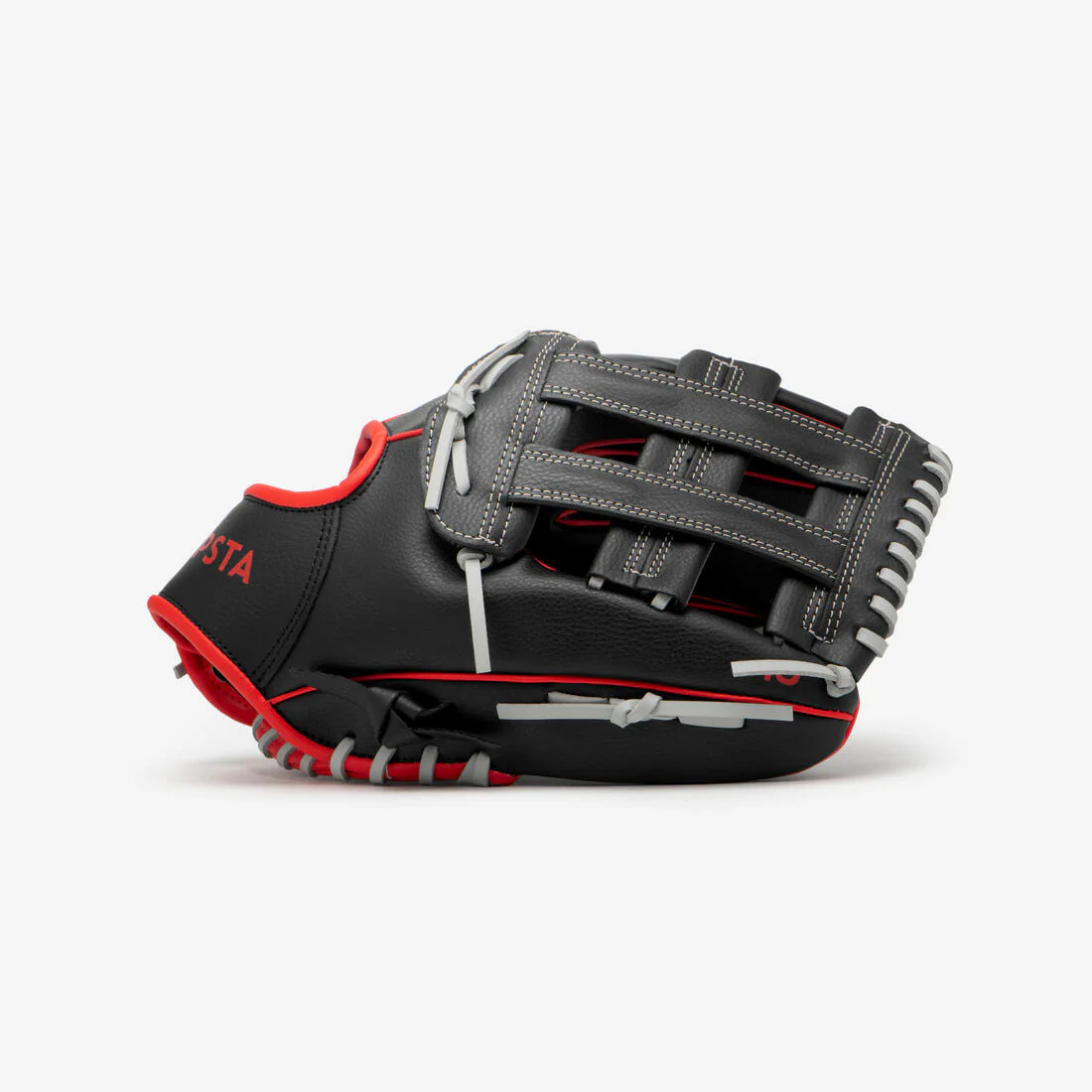 Guante de béisbol de lanzamiento para diestros Adulto - BA100 Negro Rojo - Image 9