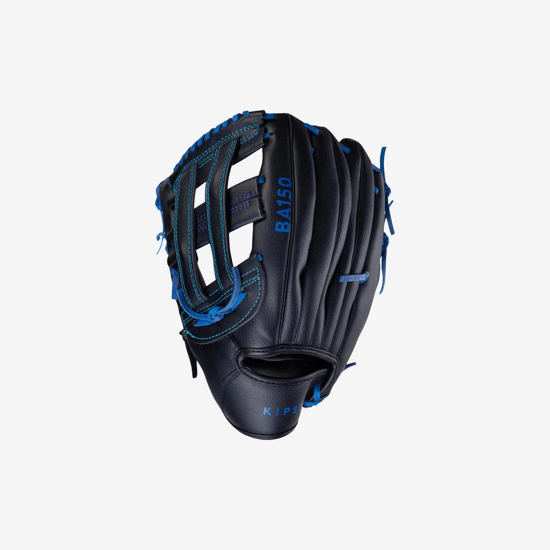 Guante de béisbol diestro para adulto azul BA150