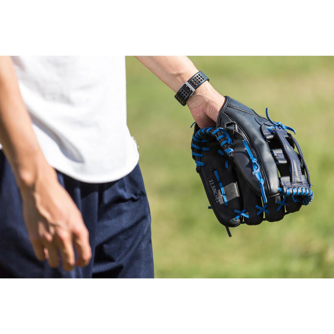 Guante de béisbol diestro para adulto azul BA150 - Image 12