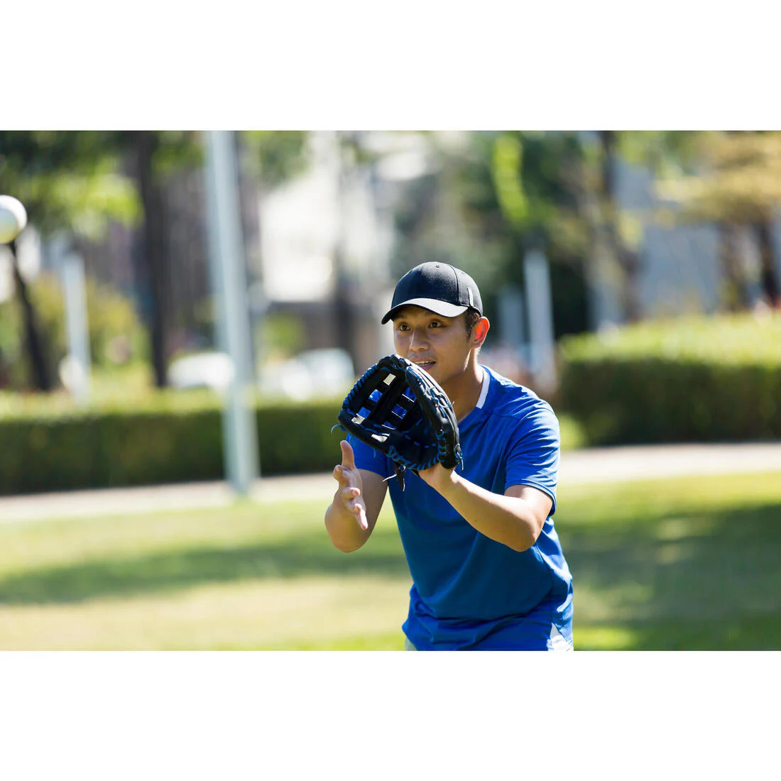 Guante de béisbol diestro para adulto azul BA150 - Image 13