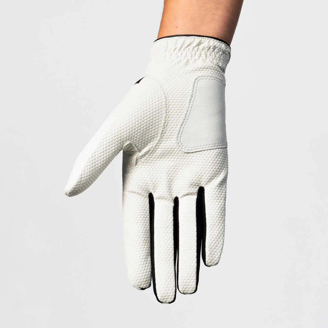 Guante de golf zurdo blanco con negro para mujer Resistance 100 - Image 2