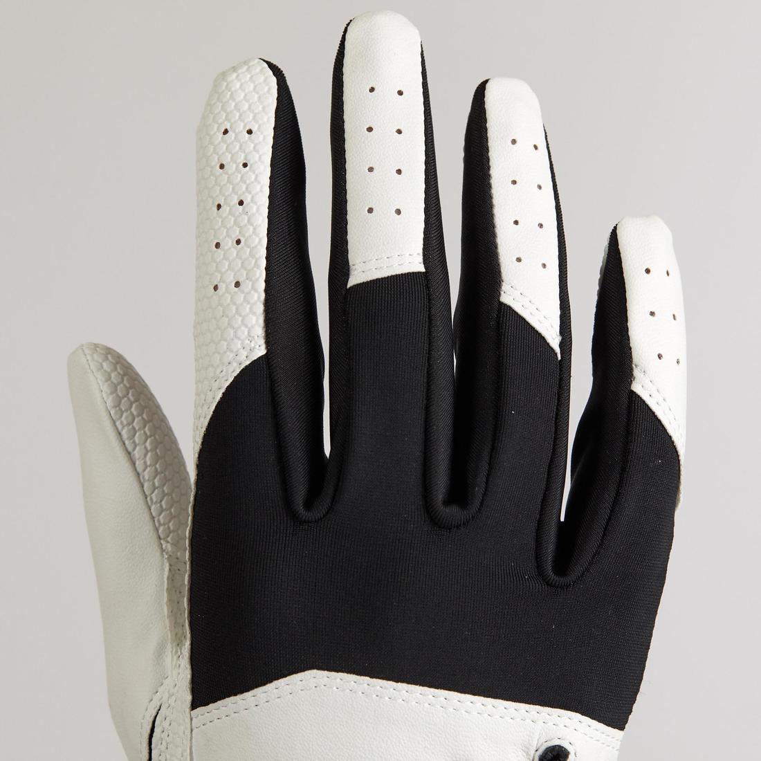Guante de golf zurdo blanco con negro para mujer Resistance 100 - Image 6