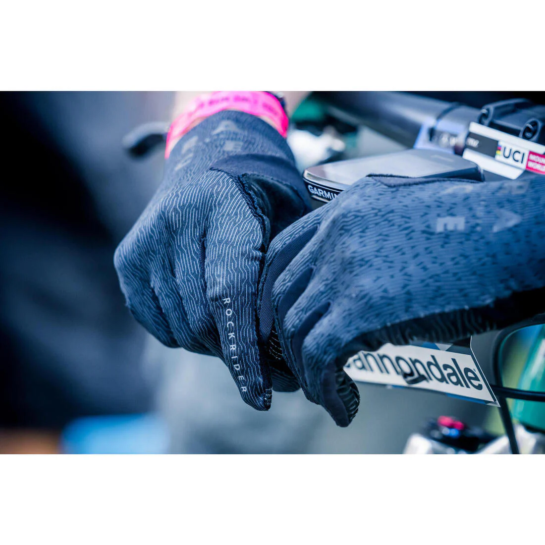 Guantes Bicicleta de montaña RACE agarre negro - Image 12