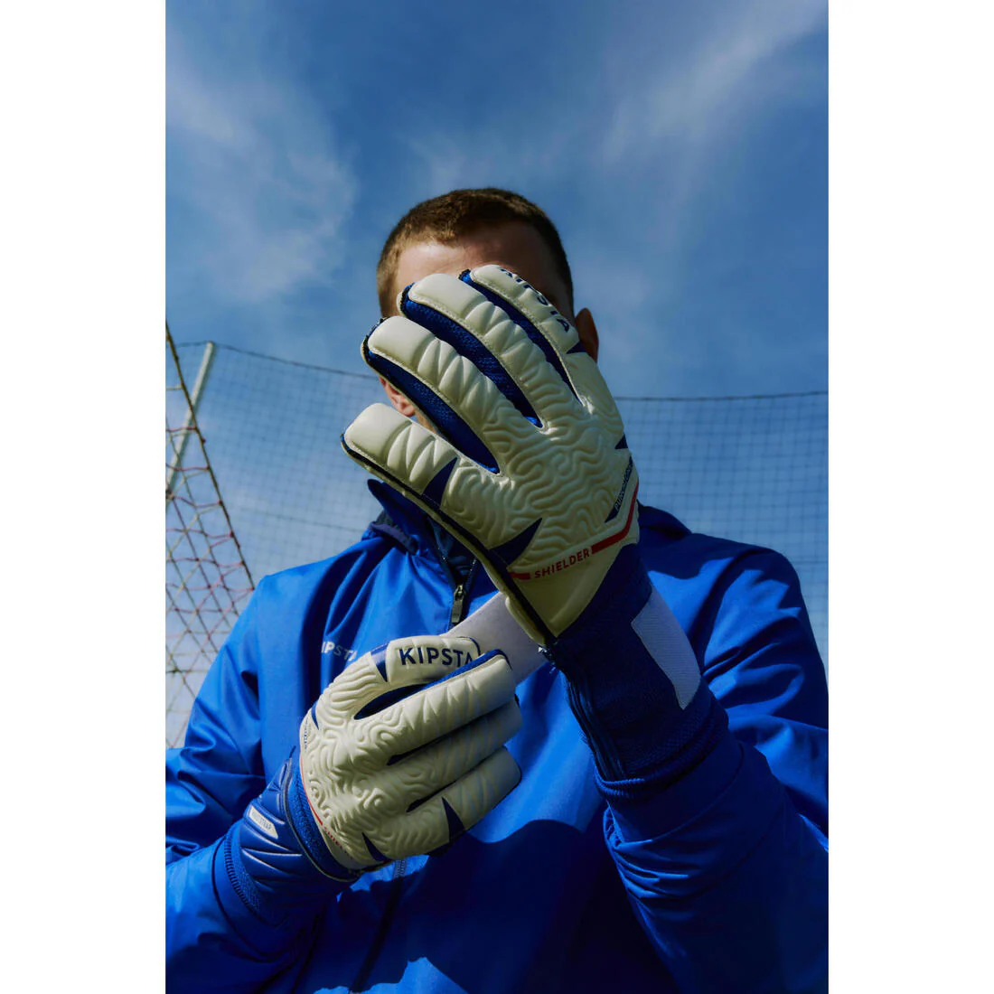 Guantes blancos con azul para adulto F500 Viralto Shielder - Image 17