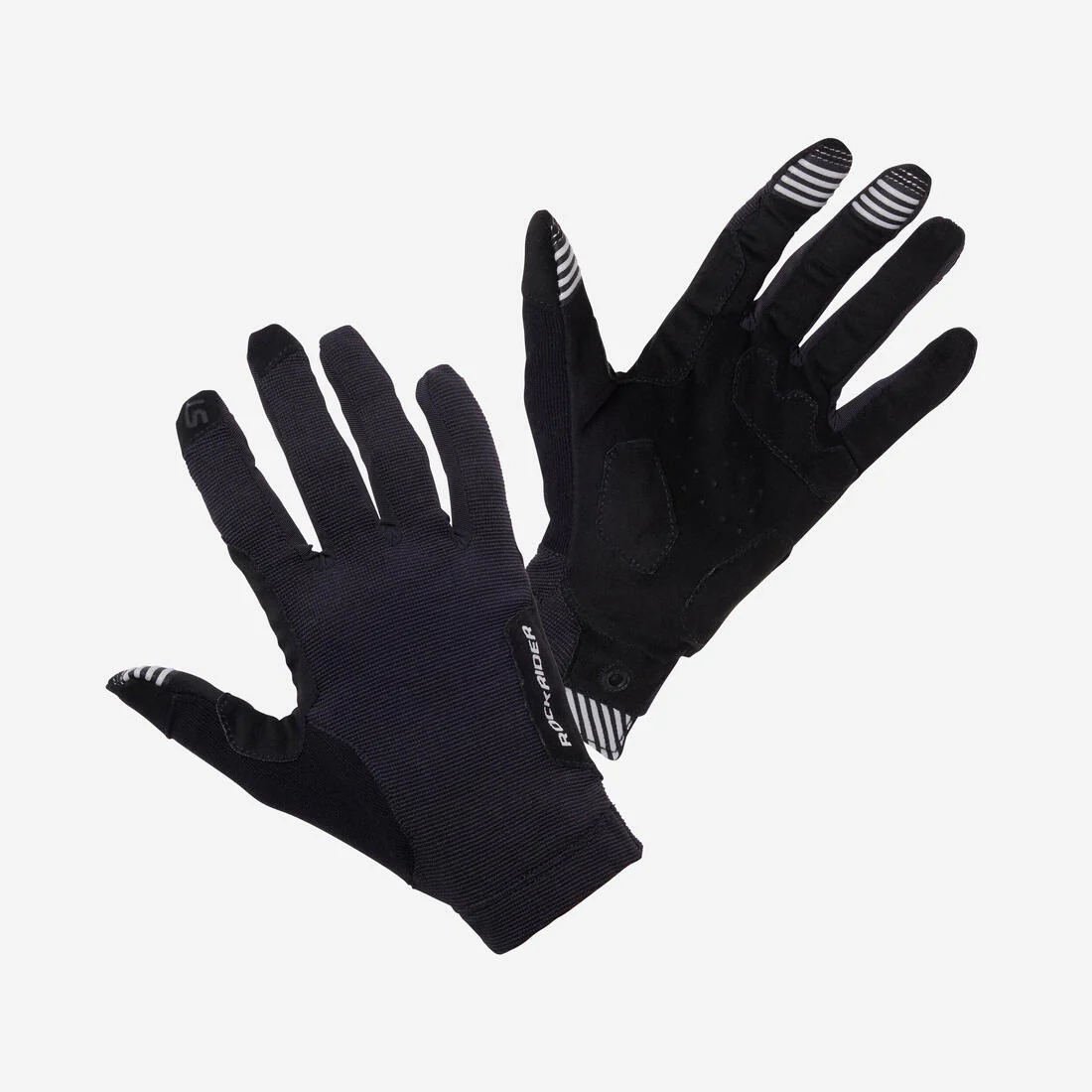 Guantes ciclismo Mtb largos verano Rockrider St 100 negros