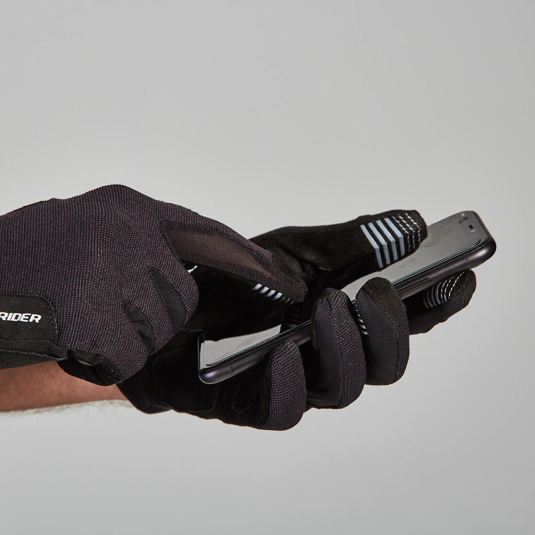 Guantes ciclismo Mtb largos verano Rockrider St 100 negros - Image 6