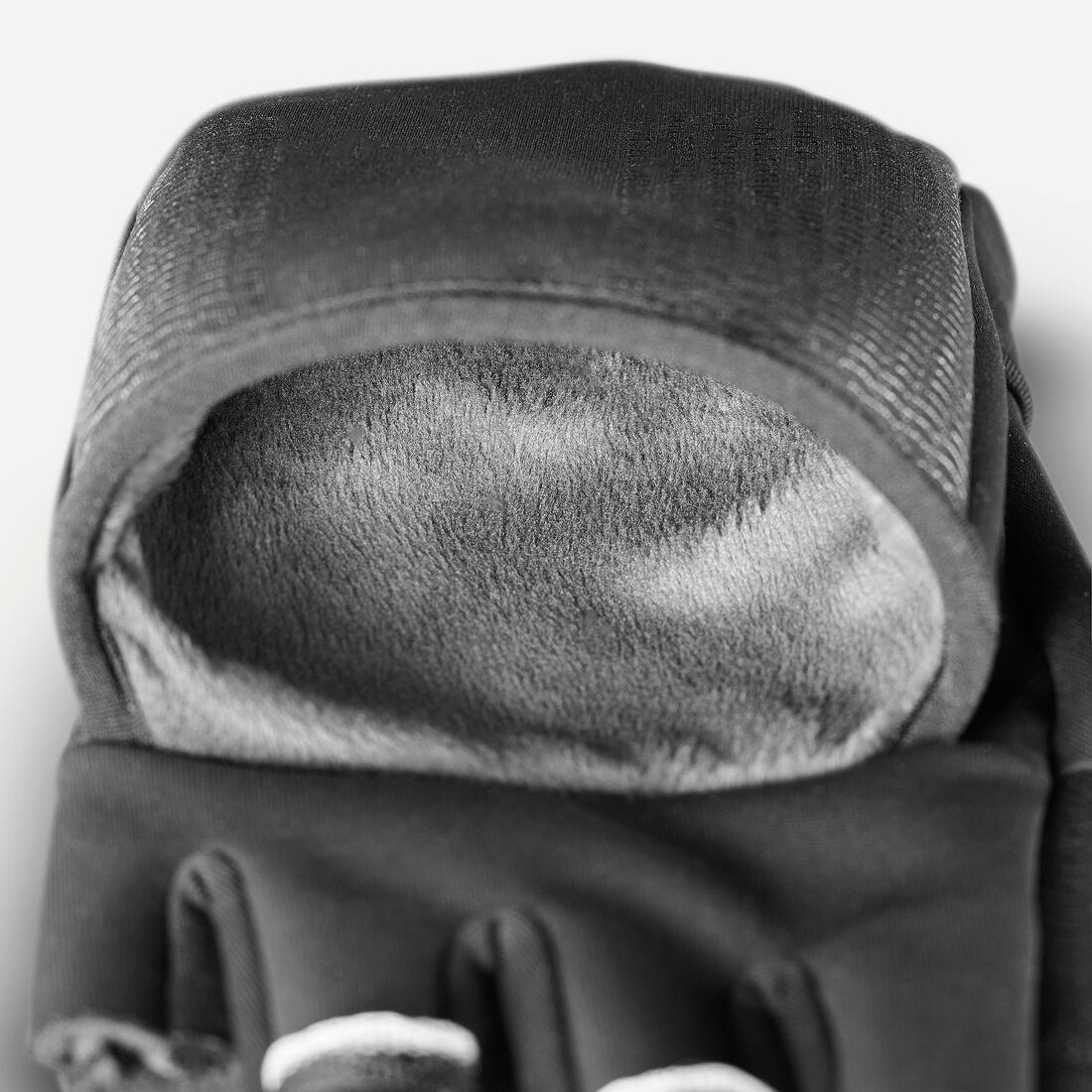 Guantes convertibles de trekking cálidos y rompevientos negros para adulto MT900 - Image 6