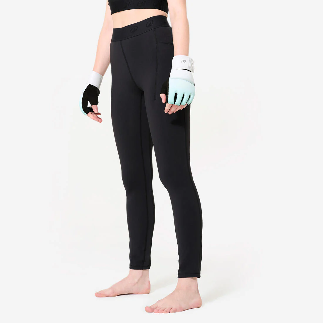 Guantes de cardio-boxing sin dedos verde menta unisex 100 - Image 4