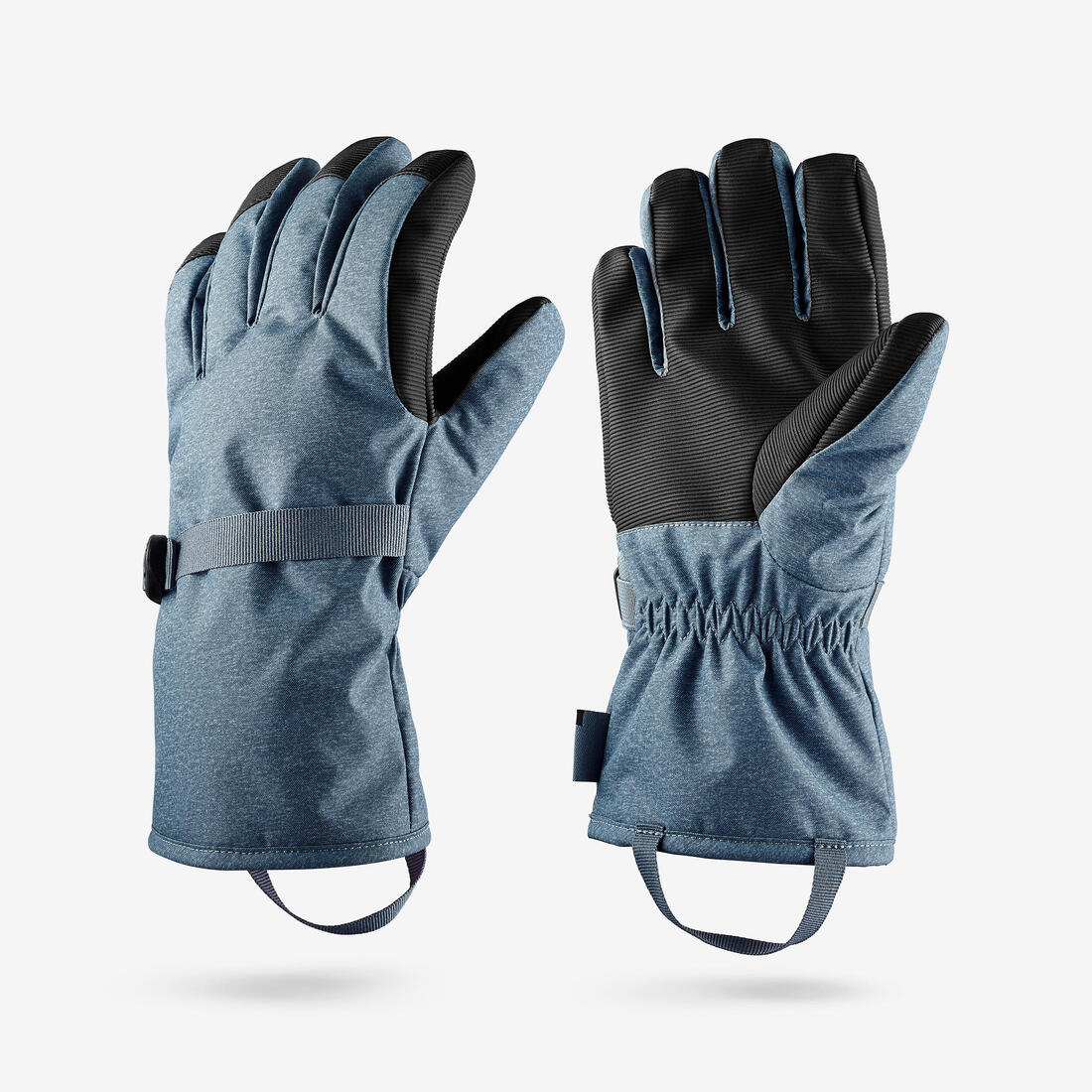 Guantes de esquí con poliéster reciclado azules para niños de 6 a 14 años GL 500 - Image 2