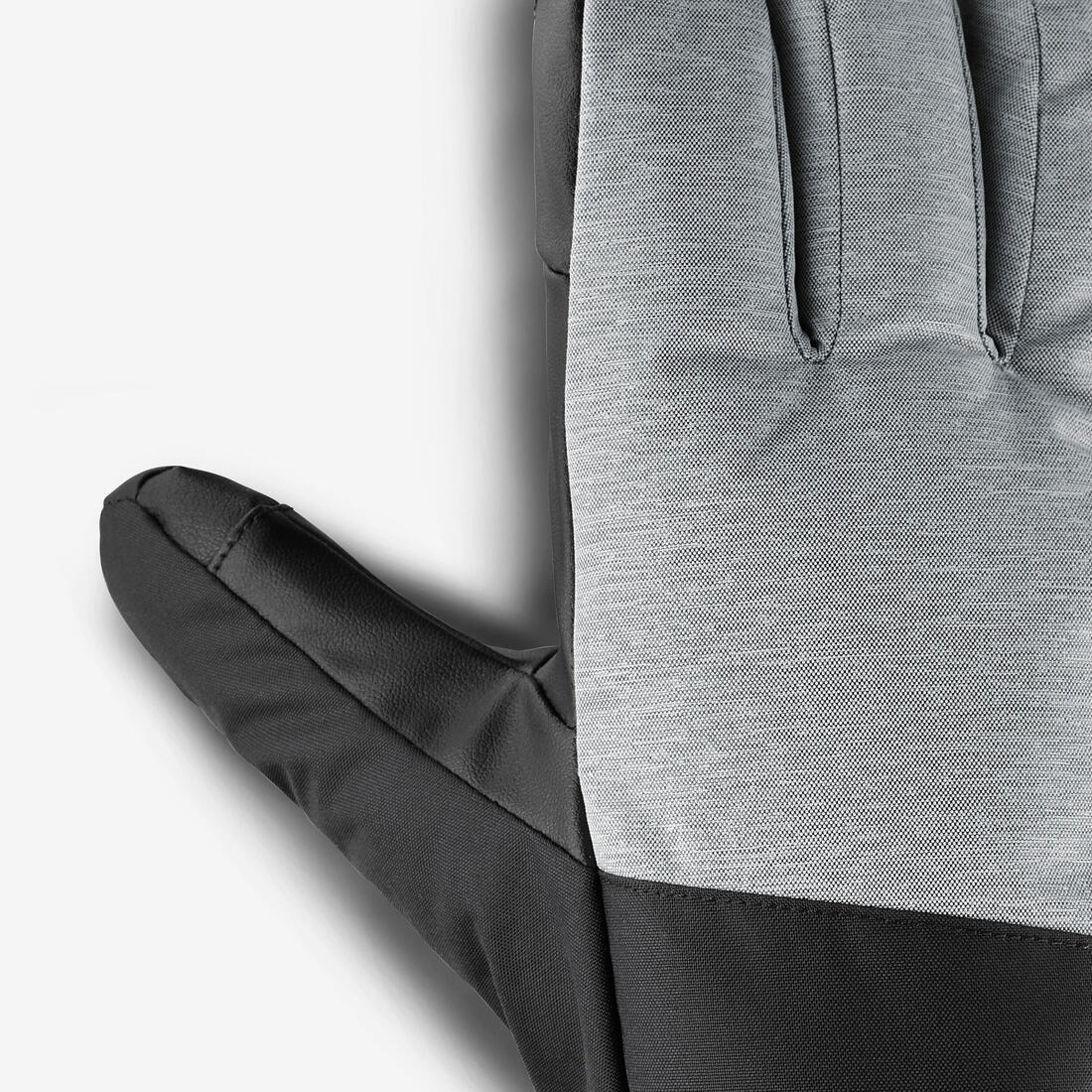 Guantes de esquí ligeros gris perla con para adulto 100 - Image 10