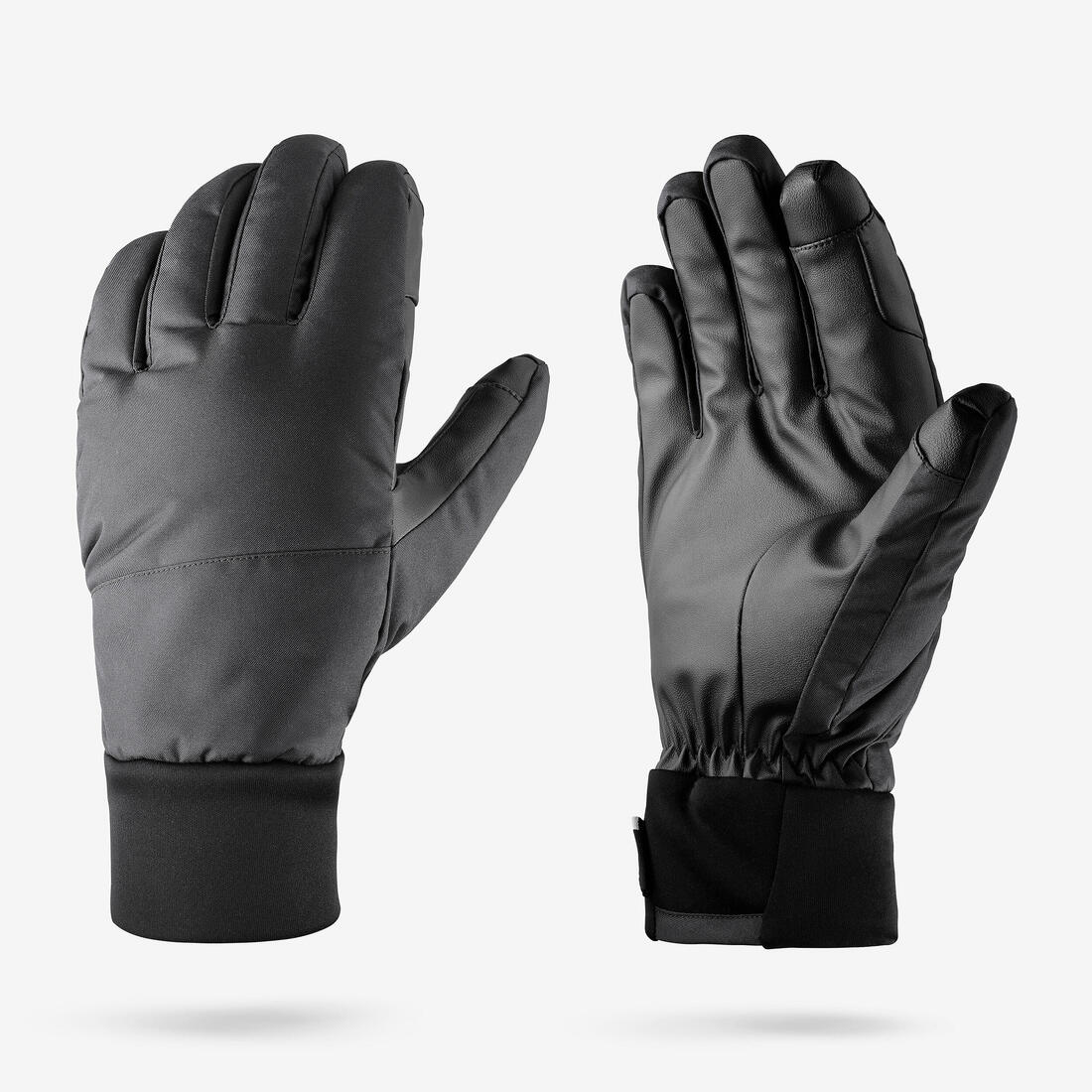 Guantes de esquí ligeros gris perla con para adulto 100 - Image 2