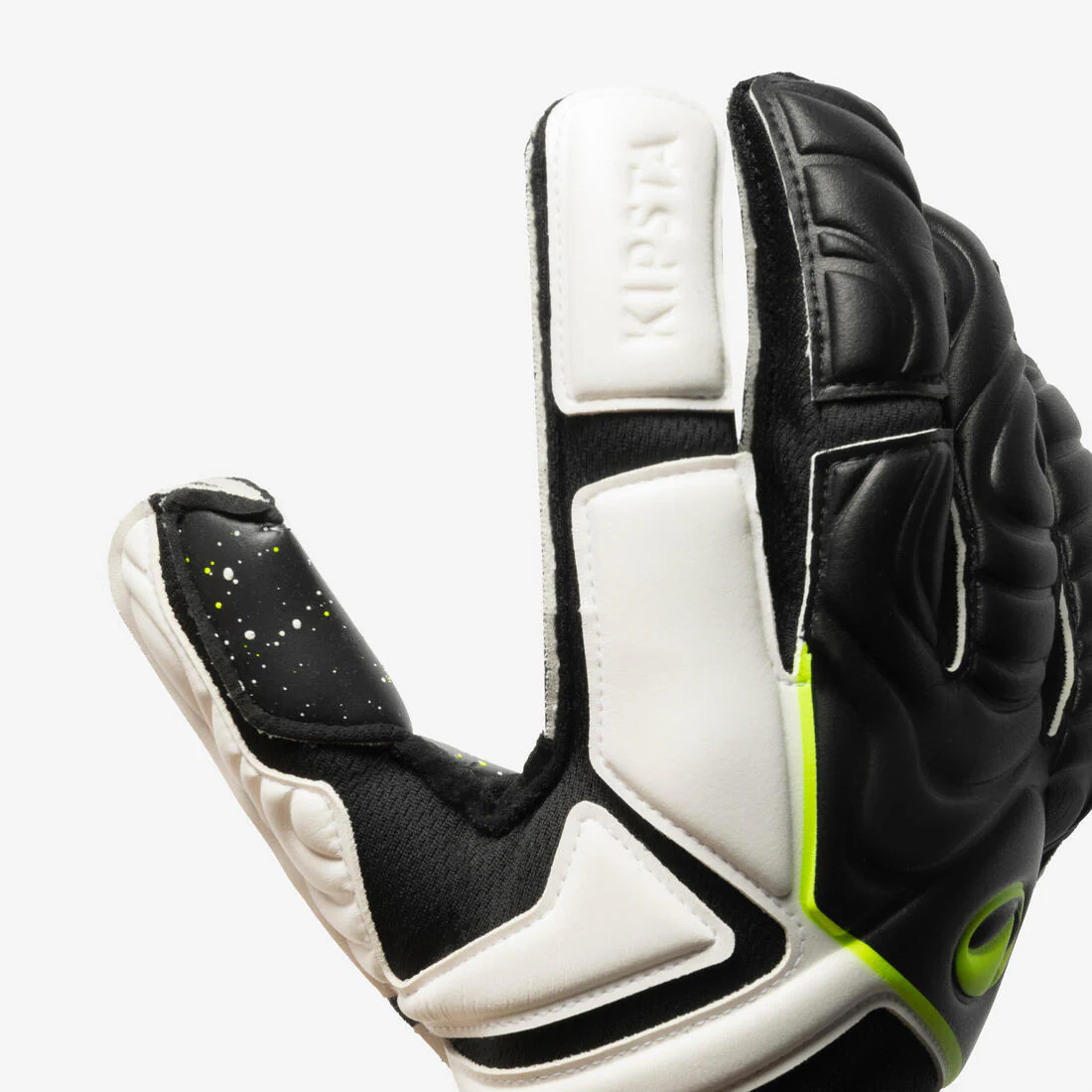 Guantes de futbol de portero negros con blanco para adulto F500 Viralto - Image 2