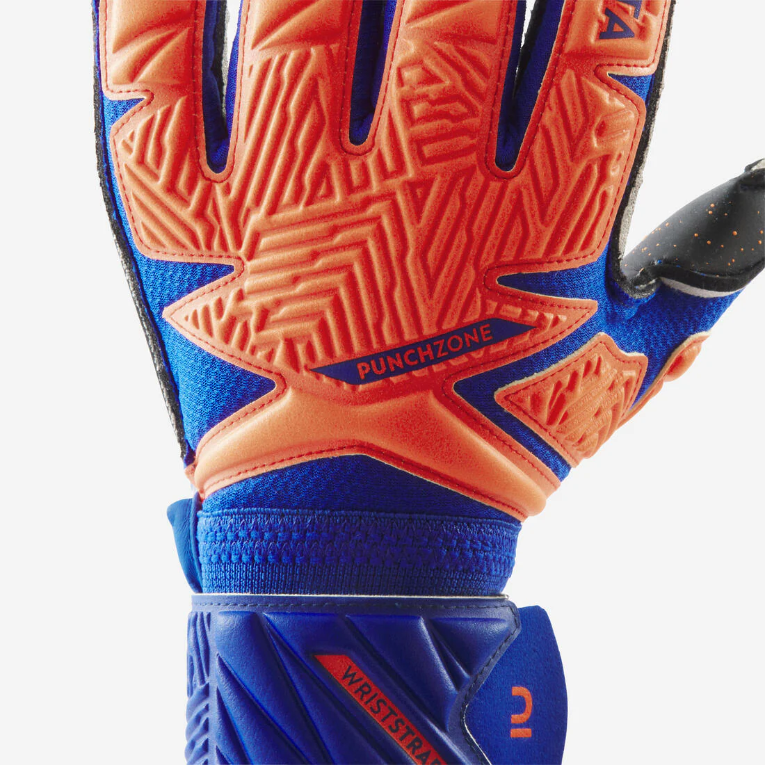 Guantes de fútbol naranja con azul para niños F500 Viralto - Image 6