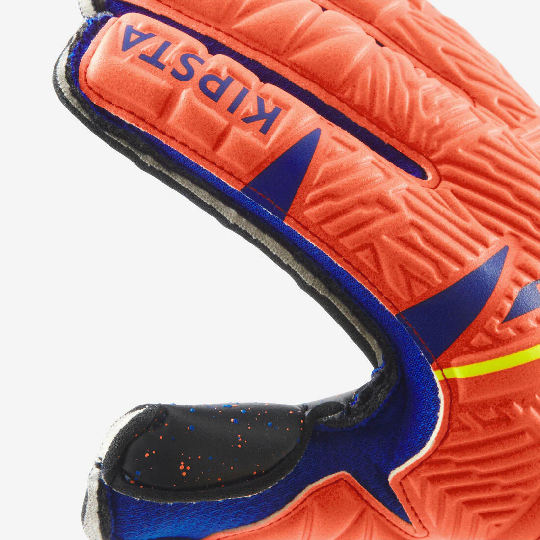 Guantes de futbol naranja con azul para niños F500 Viralto Shielder - Image 5