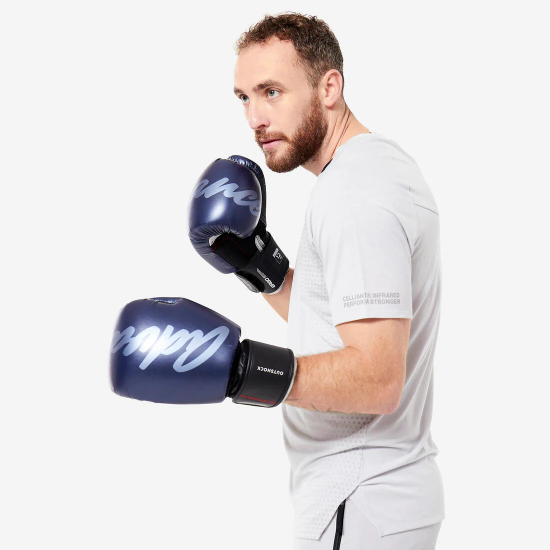 Guantes de kick-boxing y muay-thai azules 100 - Image 5