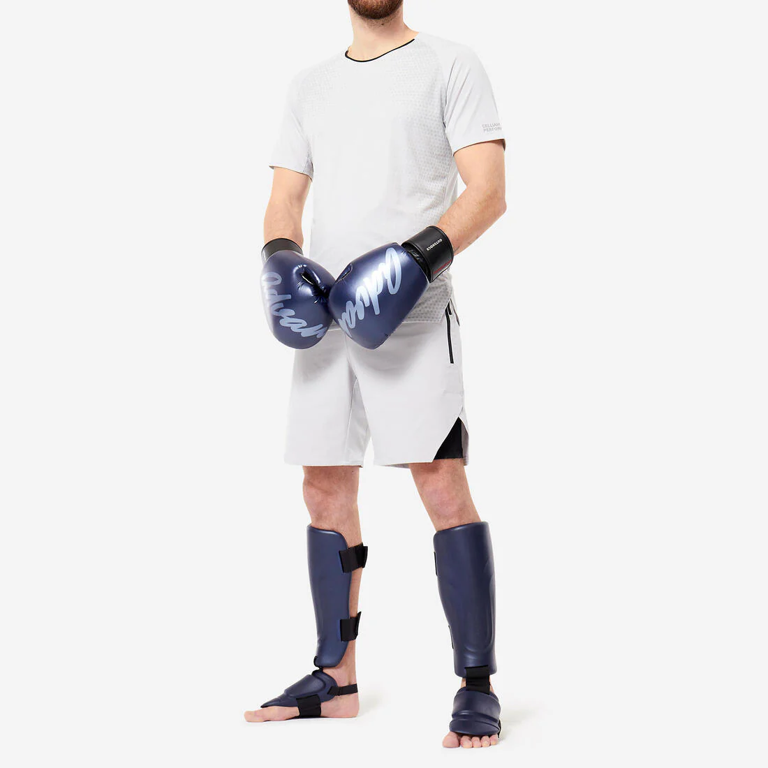 Guantes de kick-boxing y muay-thai azules 100 - Image 6