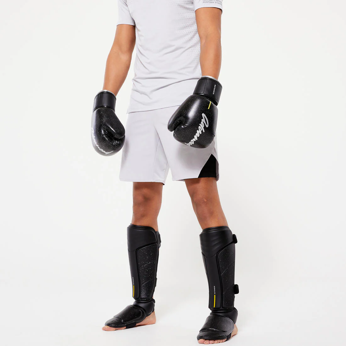 Guantes de kickboxing y muay thai negro 500 - Image 4