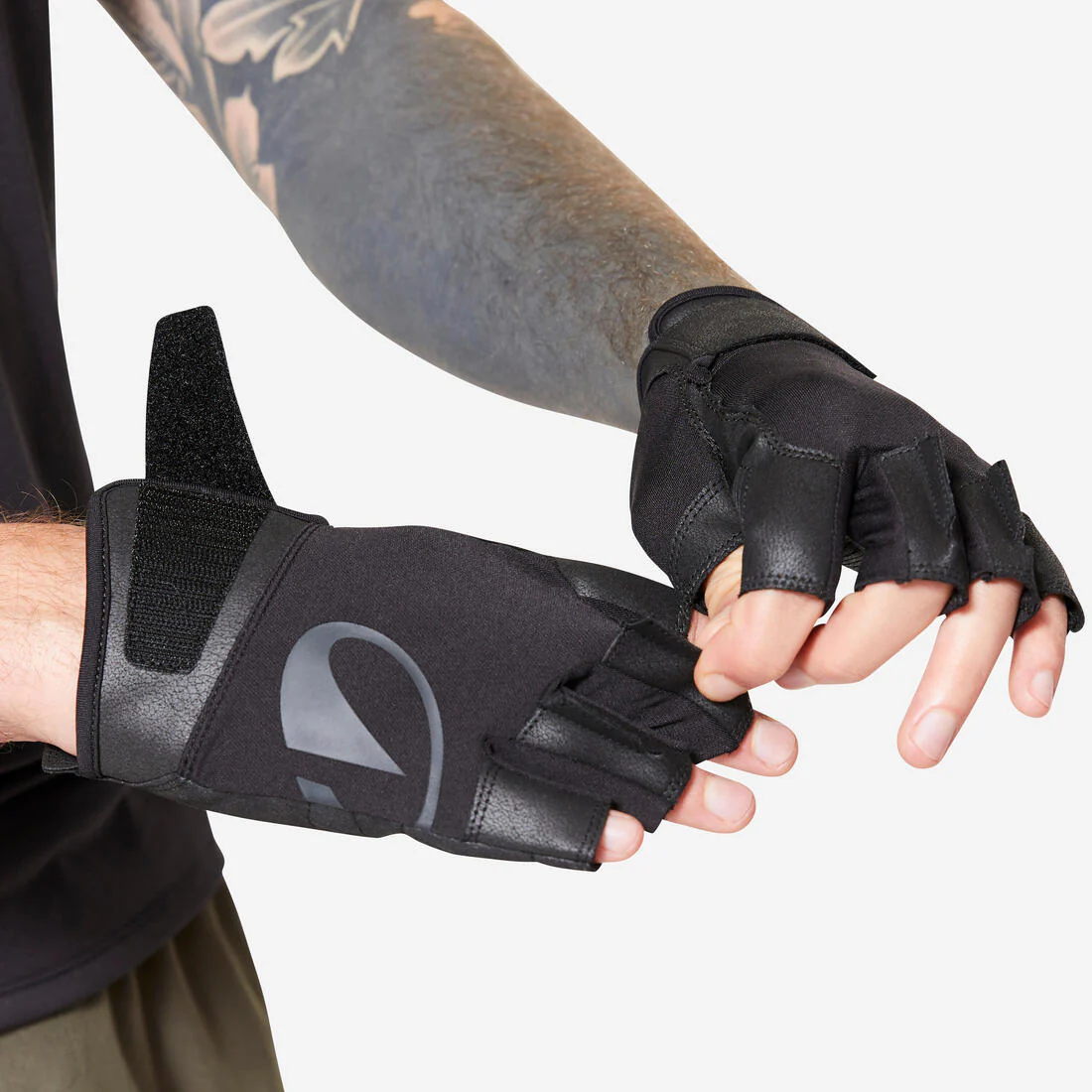 Guantes de musculación resistentes cafés - Image 11