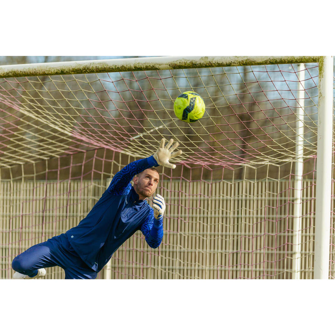 Guantes de portero blanco con azul para adulto F500 Viralto - Image 10