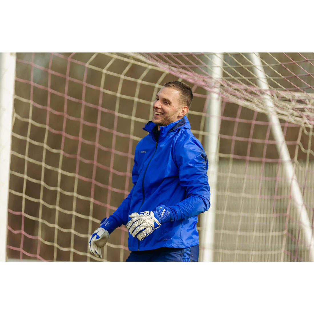 Guantes de portero blanco con azul para adulto F500 Viralto - Image 15