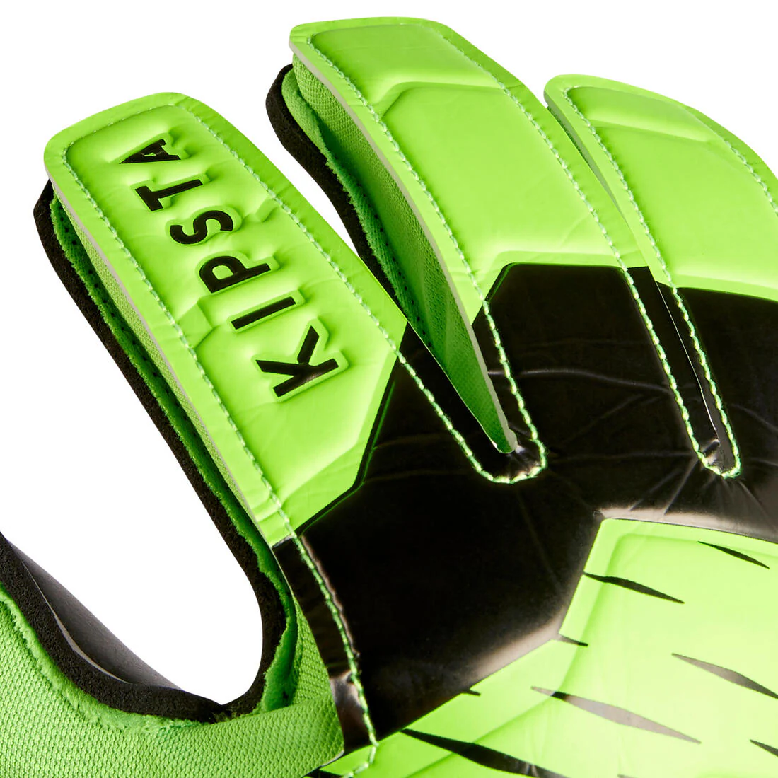 Guantes de Portero Kipsta F100 RESIST niños verde negro - Image 3