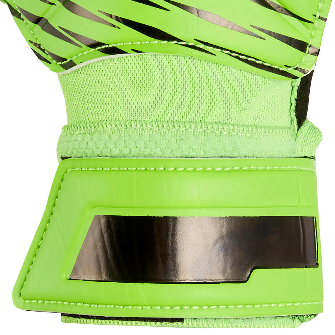 Guantes de Portero Kipsta F100 RESIST niños verde negro - Image 4