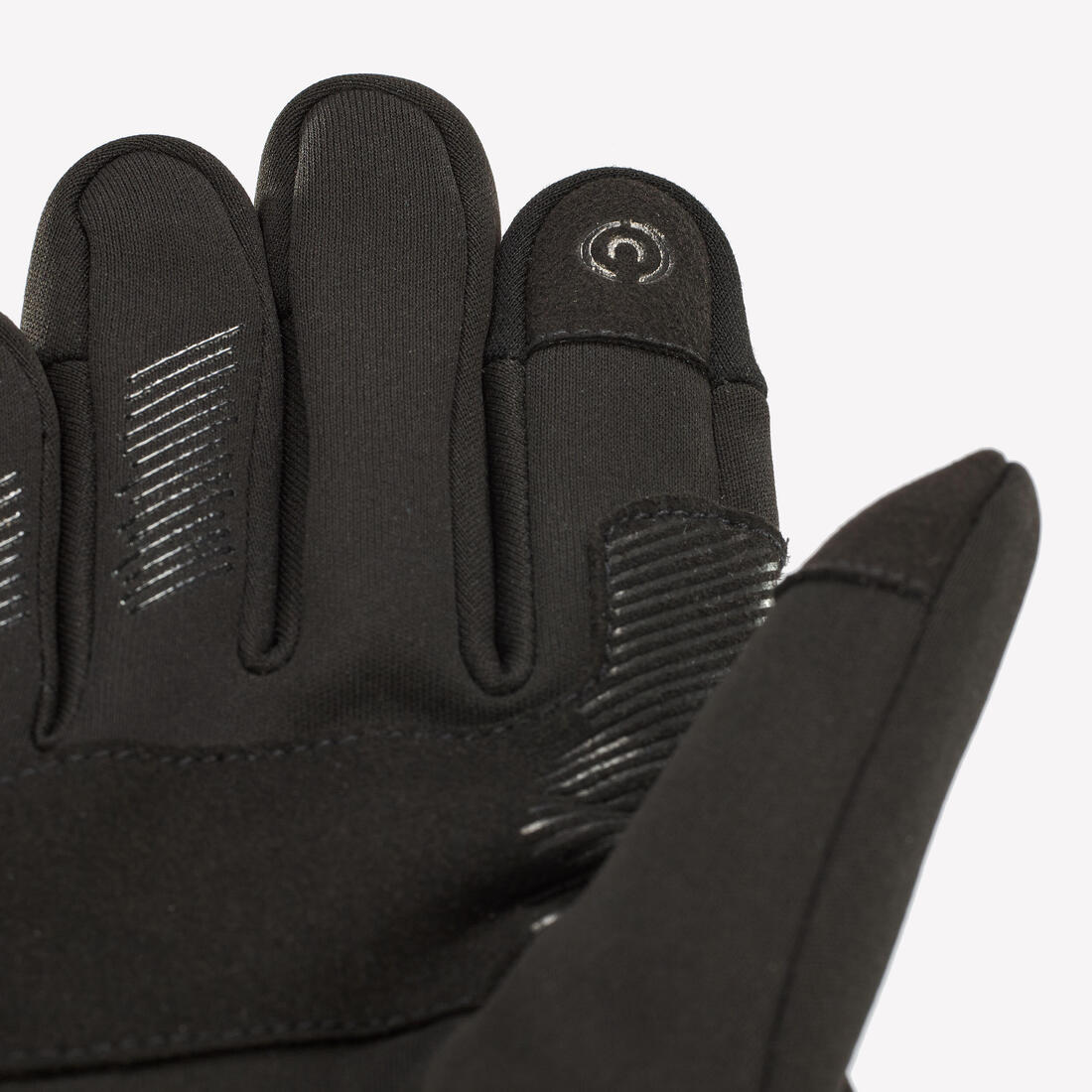 Guantes de senderismo stretch negros para niños de 6 a 14 años HIKE500 - Image 3