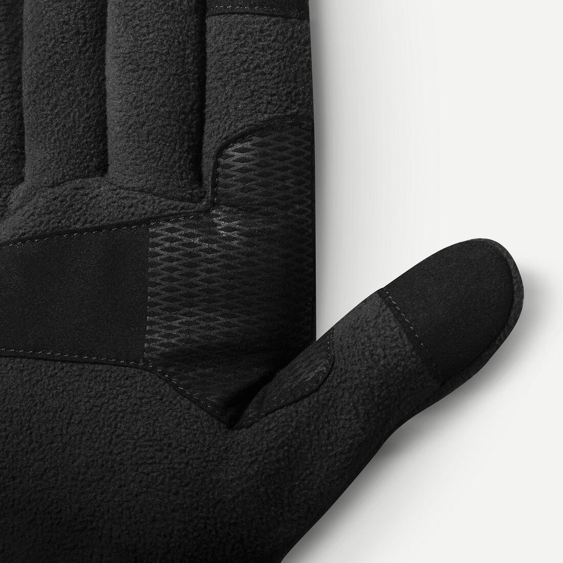 Guantes de trekking en montaña de fibra polar negros para adulto MT500 - Image 2