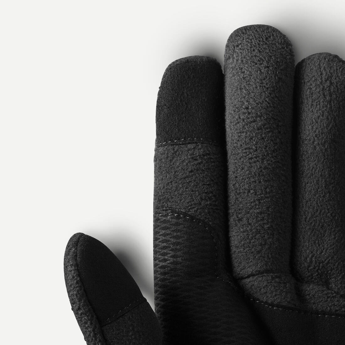 Guantes de trekking en montaña de fibra polar negros para adulto MT500 - Image 4