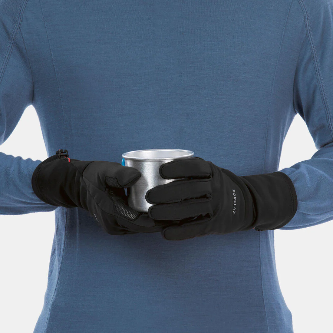 Guantes de trekking en montaña táctiles y stretch negros para adulto MT500 - Image 11