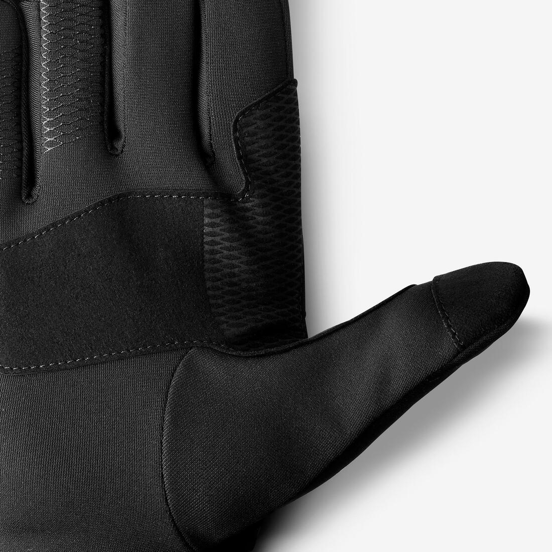 Guantes de trekking en montaña táctiles y stretch negros para adulto MT500 - Image 5
