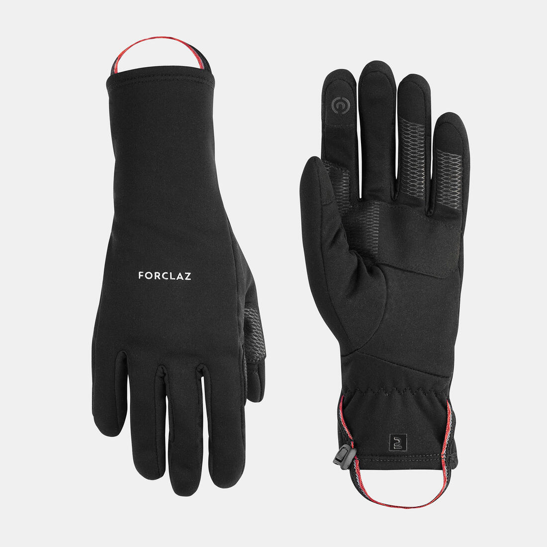 Guantes de trekking en montaña táctiles y stretch negros para adulto MT500 - Image 7