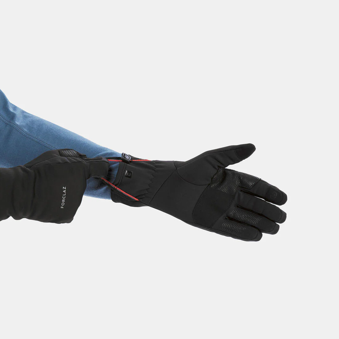 Guantes de trekking en montaña táctiles y stretch negros para adulto MT500 - Image 8