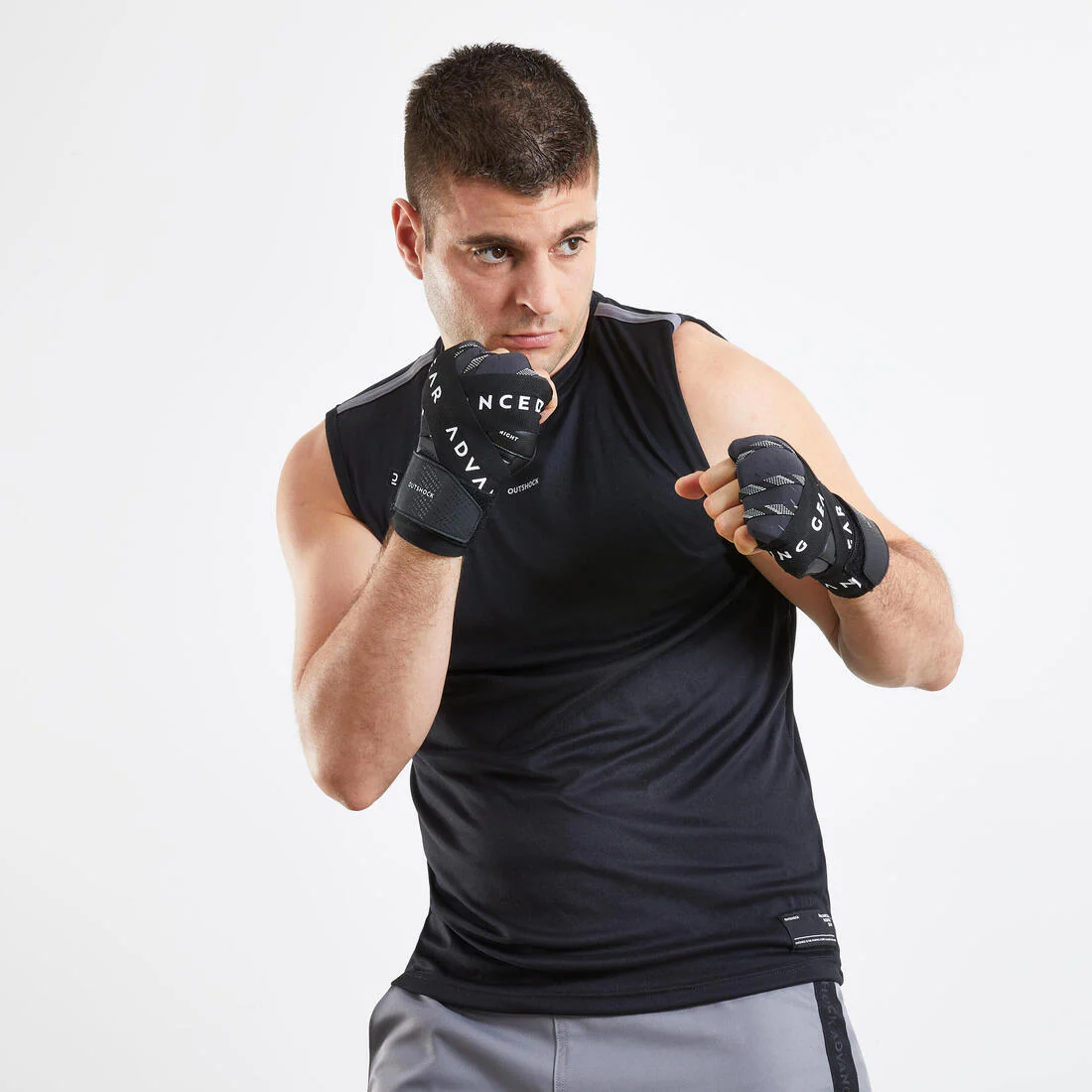 Guantes Interiores de boxeo negros 500 Ergo - Image 9