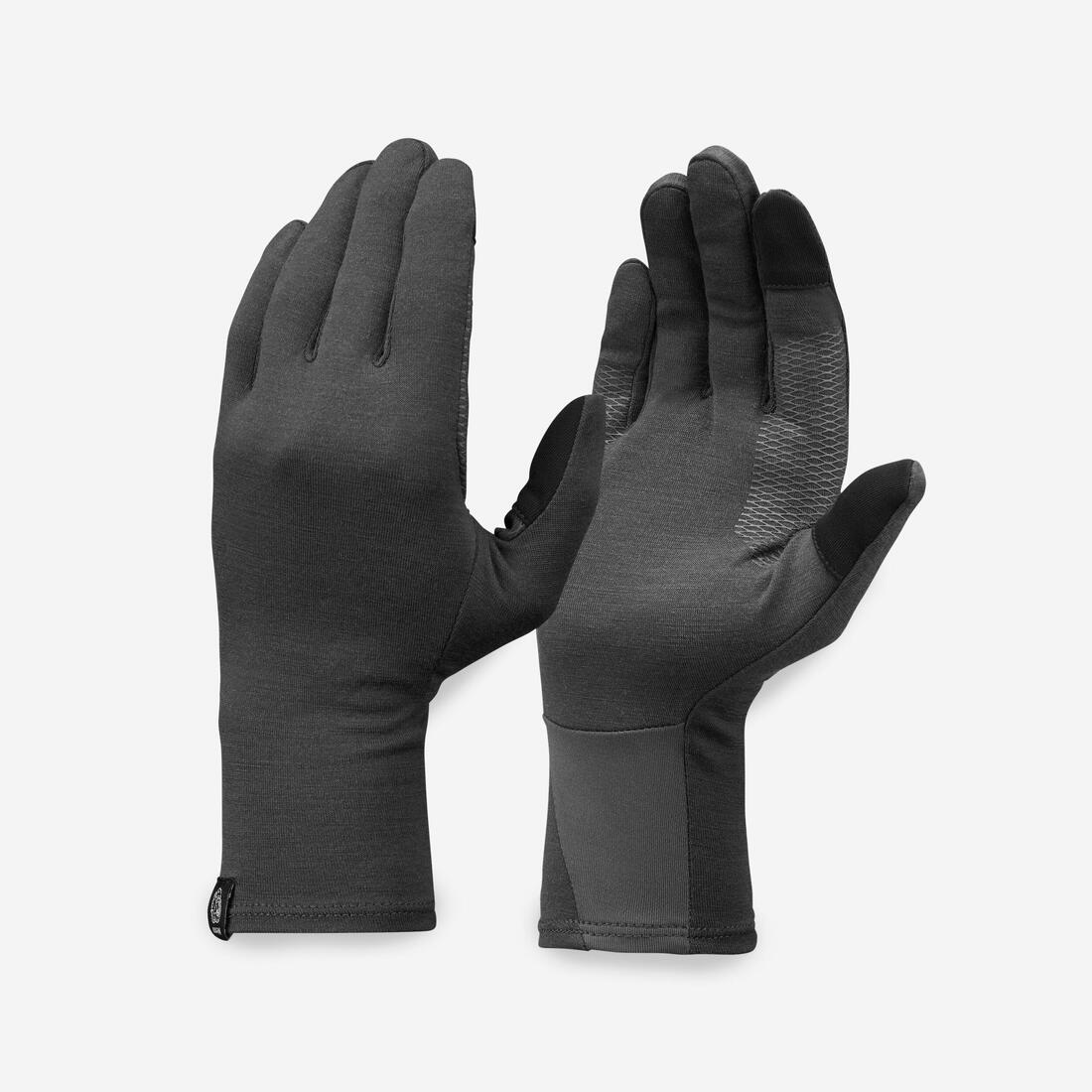 Guantes interiores de trekking en montaña de lana merina para adulto MT500