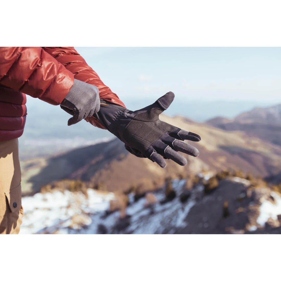 Guantes interiores de trekking en montaña de lana merina para adulto MT500 - Image 8