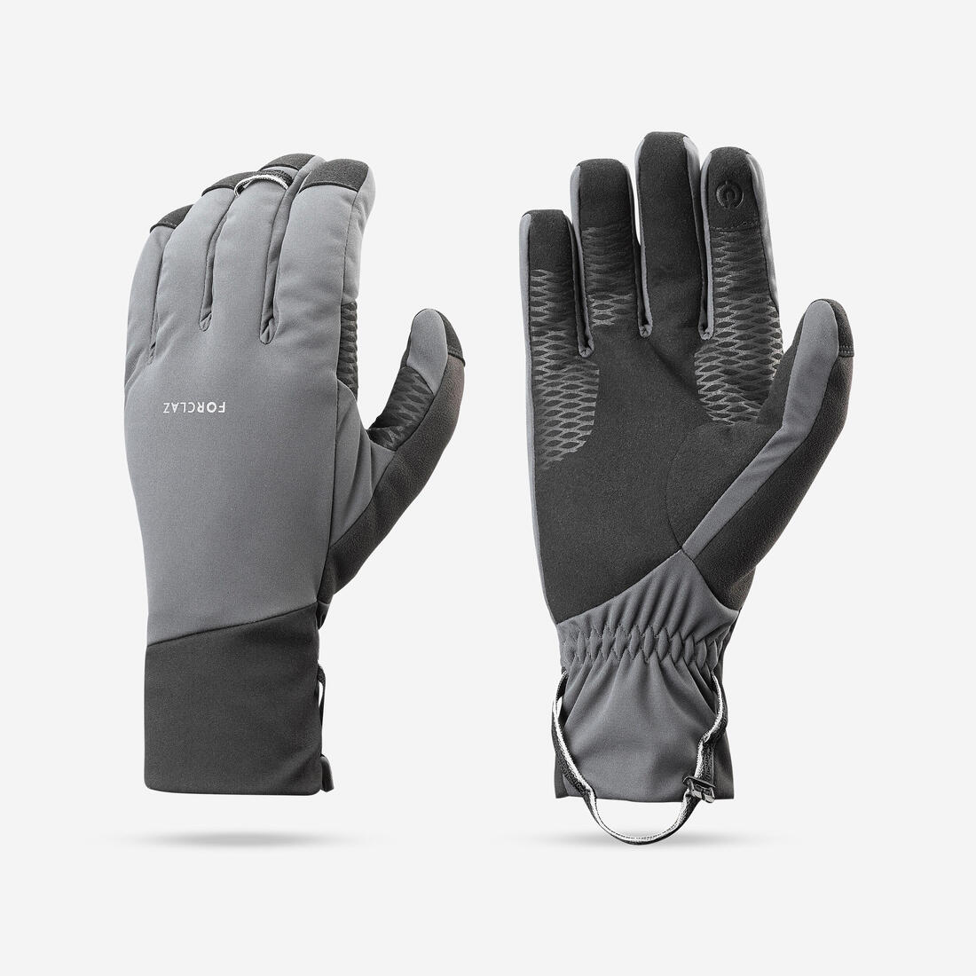 Guantes táctiles cortaviento de trekking adulto - MT900 gris
