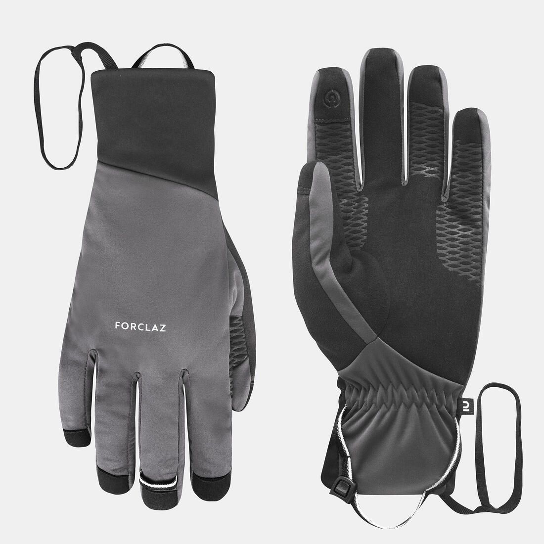 Guantes táctiles cortaviento de trekking adulto - MT900 gris - Image 2
