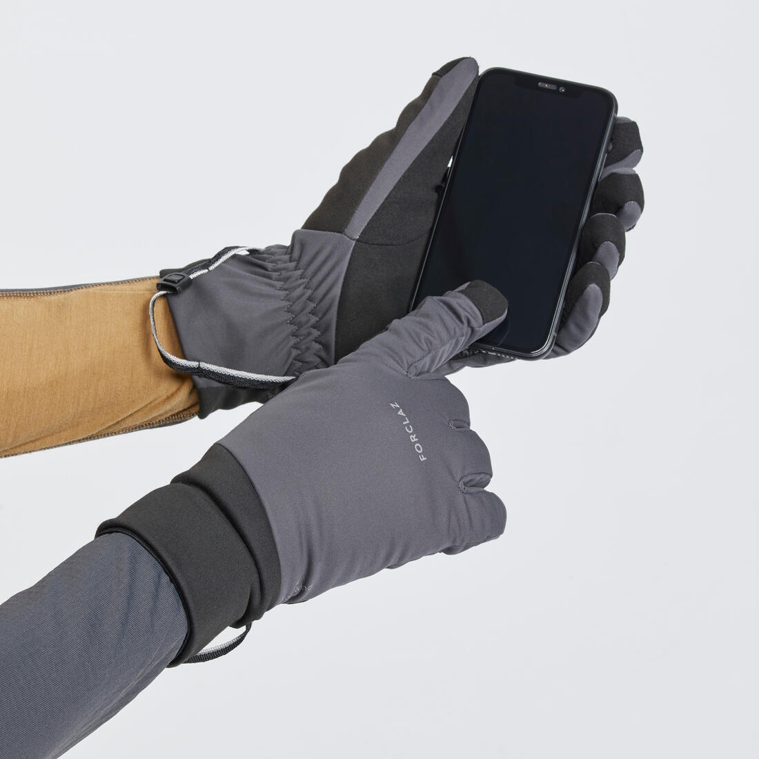 Guantes táctiles cortaviento de trekking adulto - MT900 gris - Image 6